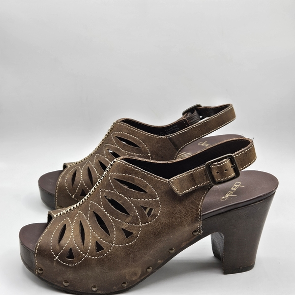 Dansko Rowena leather peep toe 3.75" heels size 41 US size 10.5/11 - Picture 10 of 16